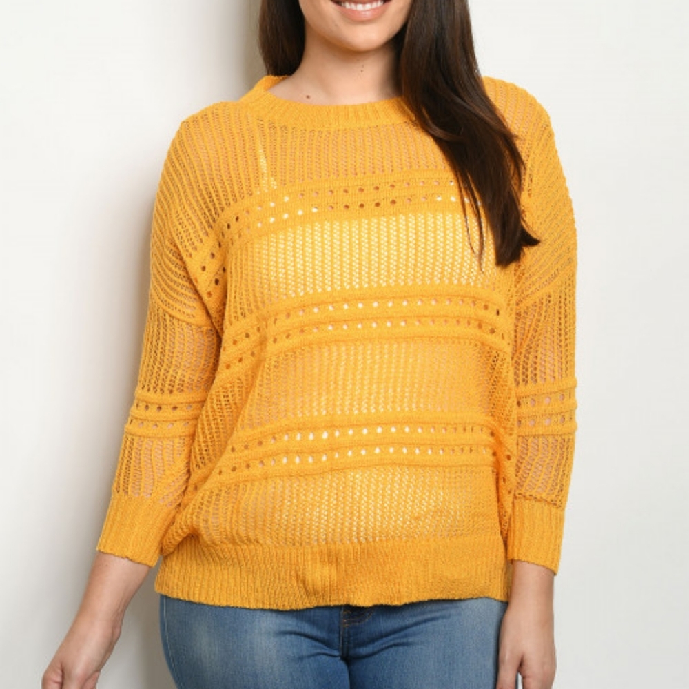 Zenobia yellow plus size top!